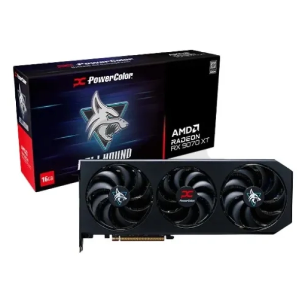 PowerColor Hellhound AMD Radeon RX 9070 XT 16GB GDDR6 Graphics Card